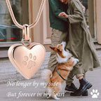 Paw Print Pet Urn Necklace