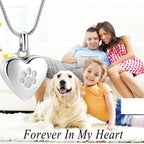 Paw Print Pet Urn Necklace