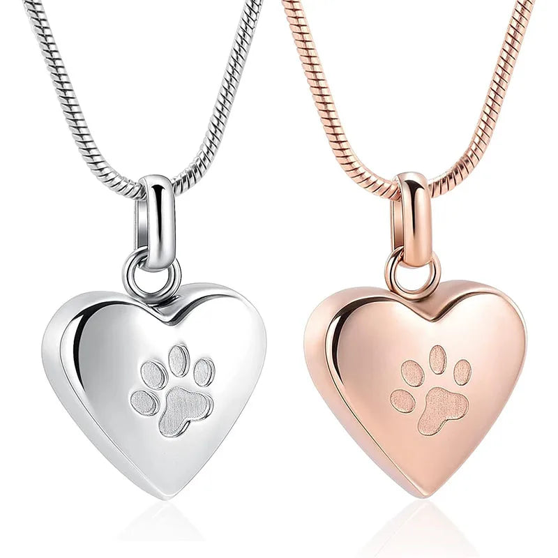 Paw Print Pet Urn Necklace