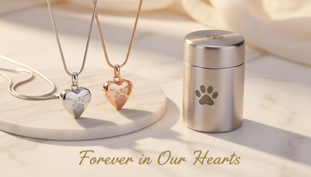 Paw Print Pet Urn Necklace